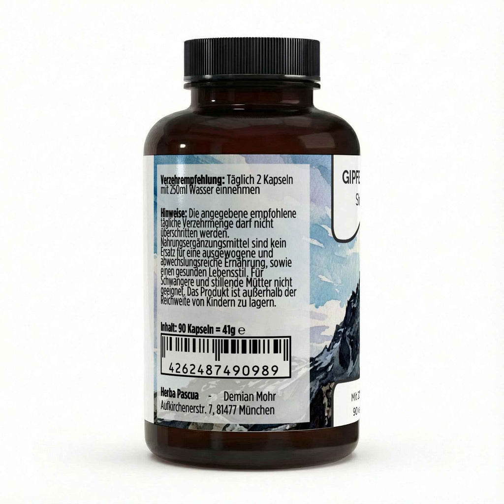 Produkt ​GIPFELSTÜRMER PUR von Herba Pascua (KI-generierte Produktdarstellung)